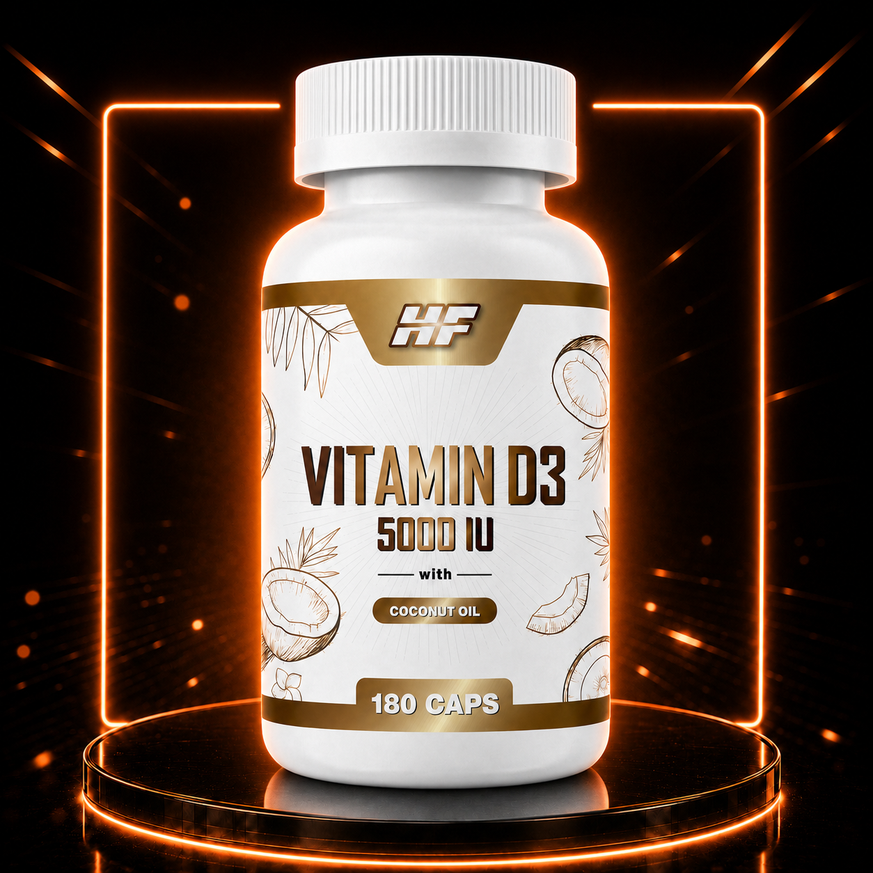 HF Vitamin D3 5000me 180 SOFT